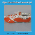 Creative football shoe shaped ceramic money box,ceramic coin box